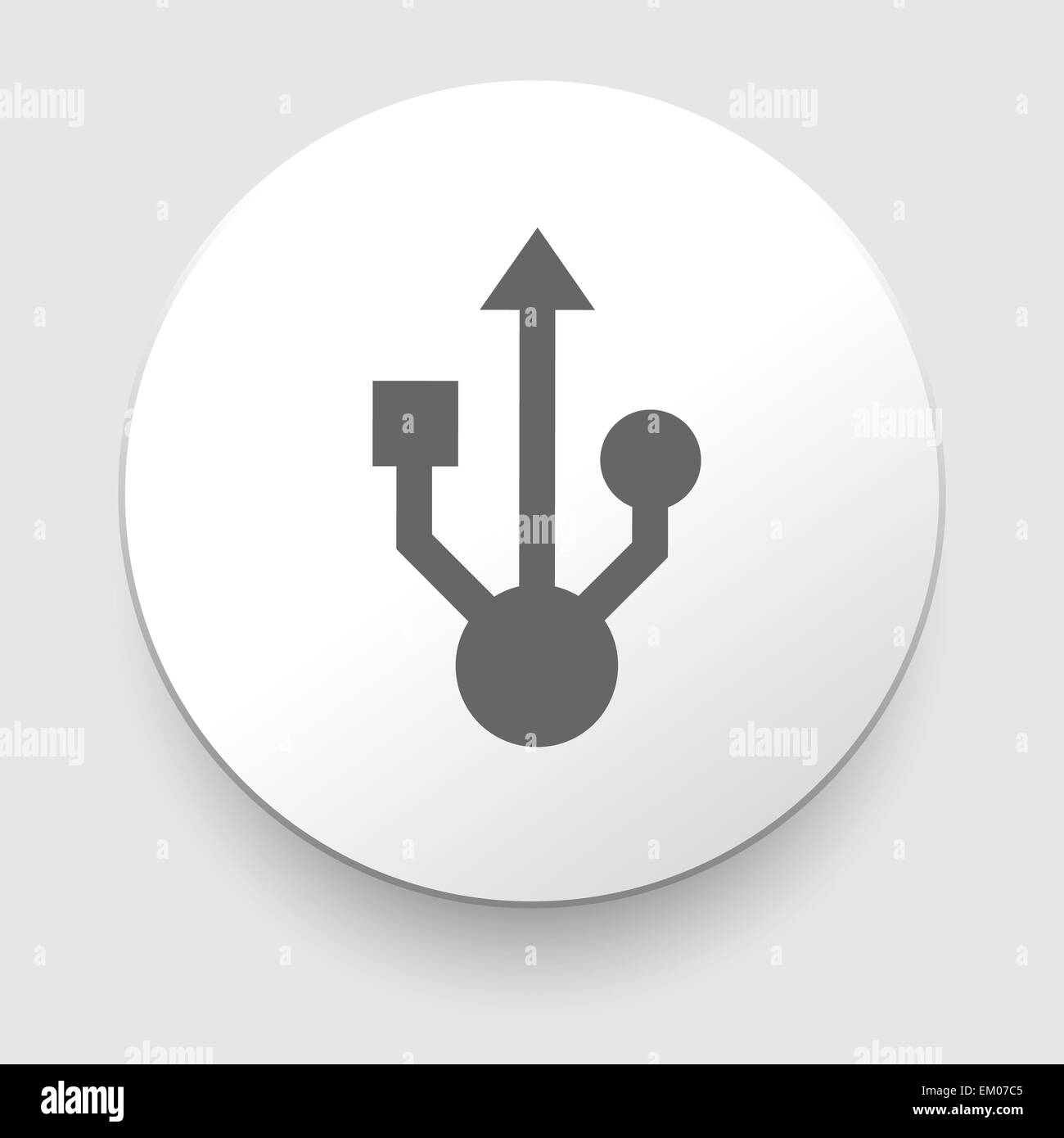 USB-Zeichen für elektronische Hardware-Schnittstelle. Stockfoto