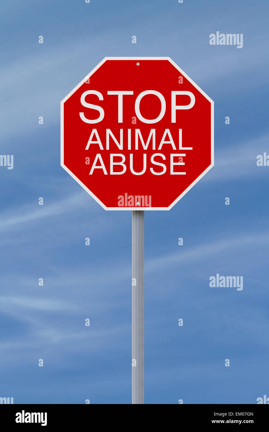 Stop Animal Abuse Stockfoto