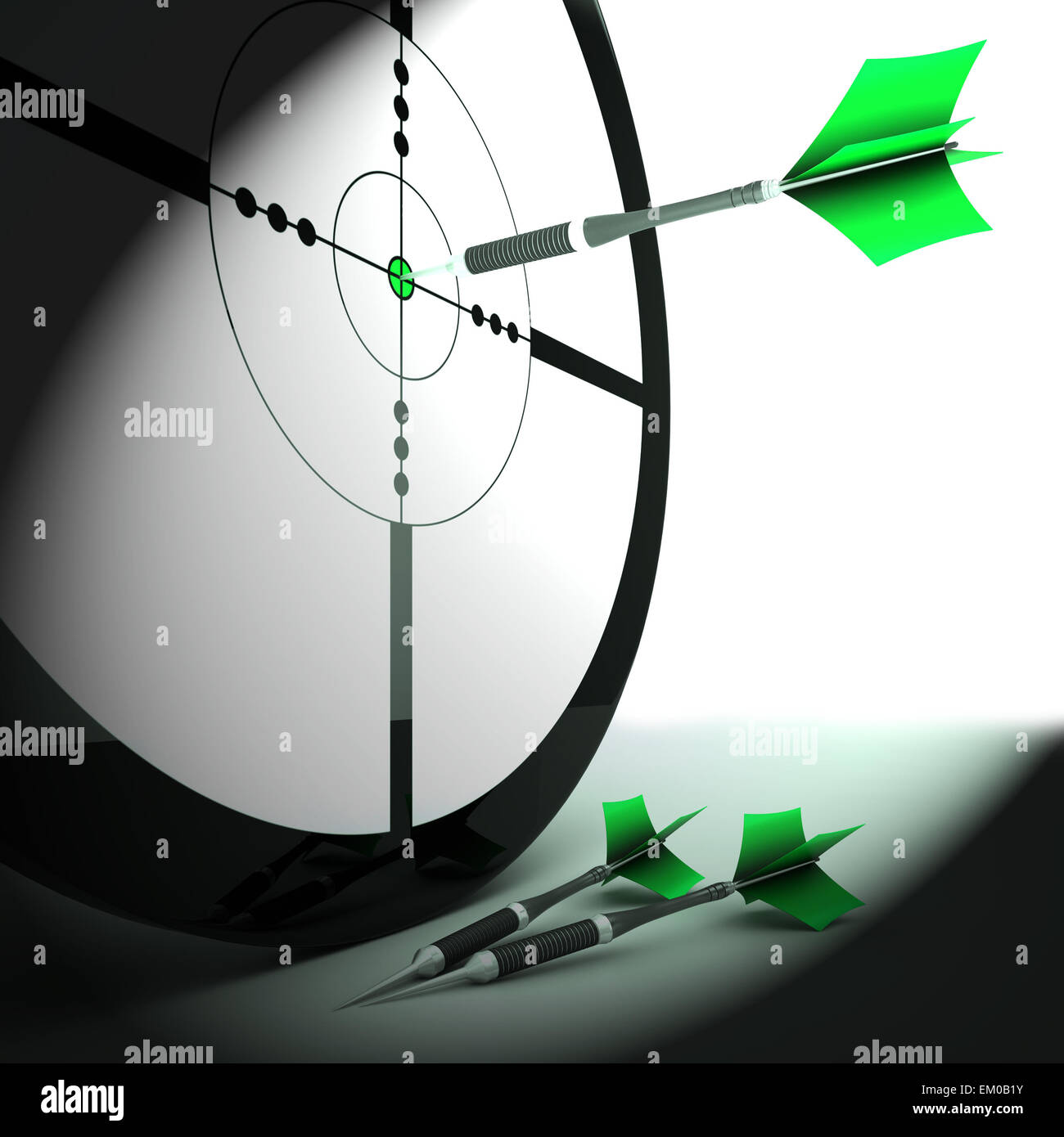 Ziel zeigt Triumph Geschick und Strategie Stockfoto