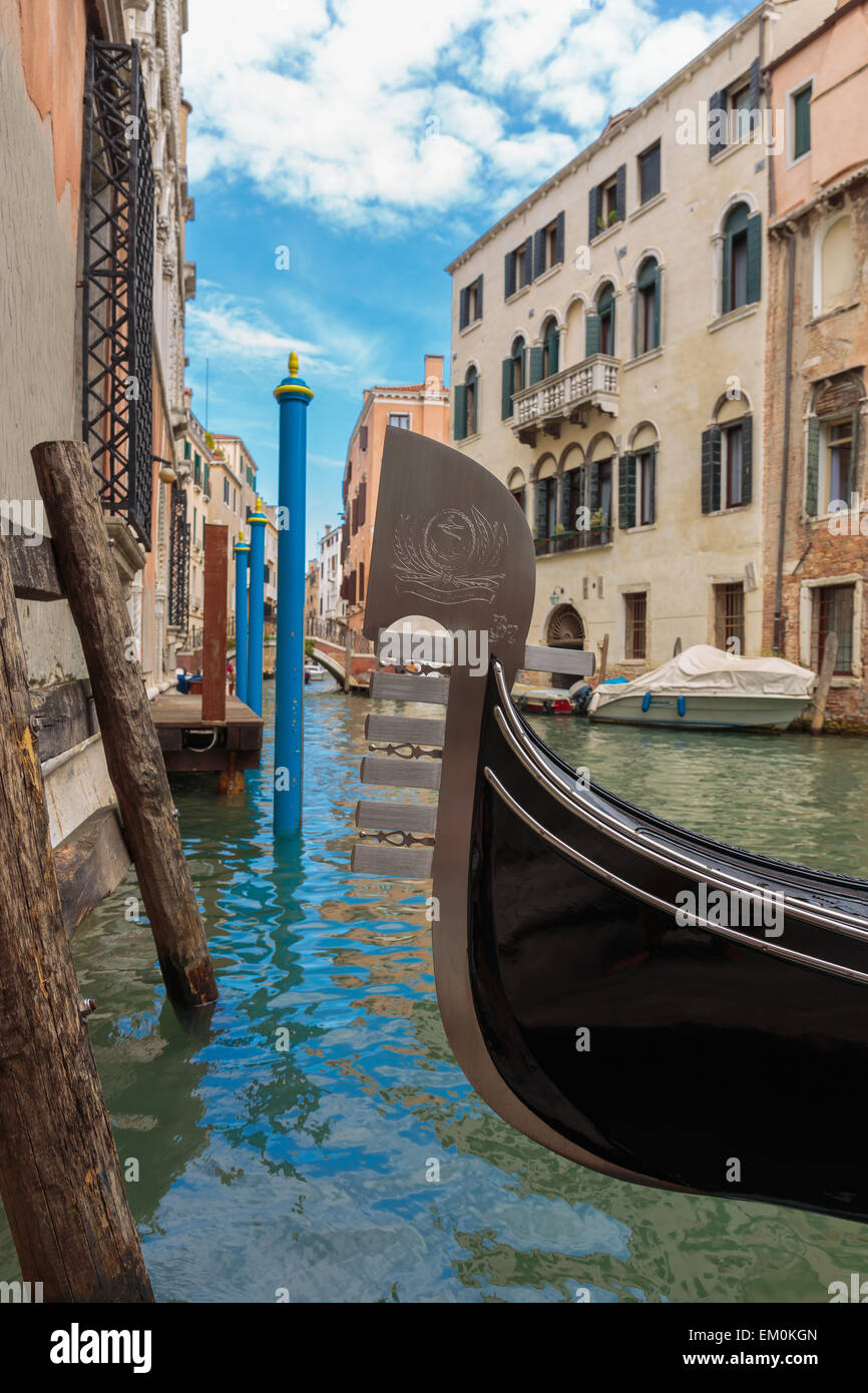 Gondel auf den Kanälen von Venedig Stockfoto