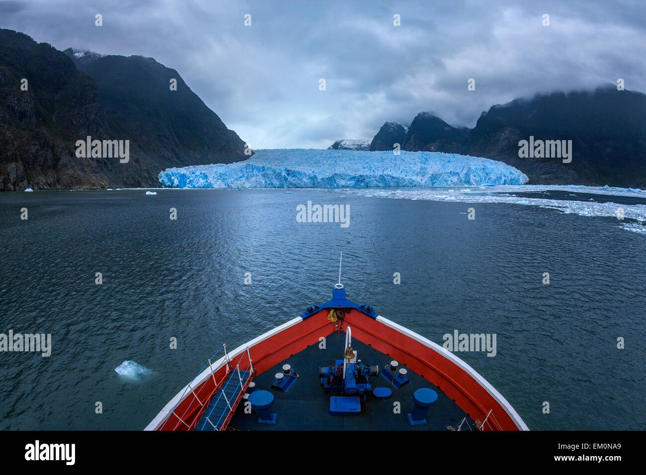 Der San Rafael-Gletscher der nördlichen patagonischen Eisfeld in Süd-Chile, Südamerika. Stockfoto