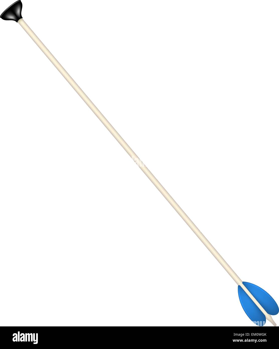 Bogen Pfeil mit schwarzen Saugnapf-Spitze Stock Vektor