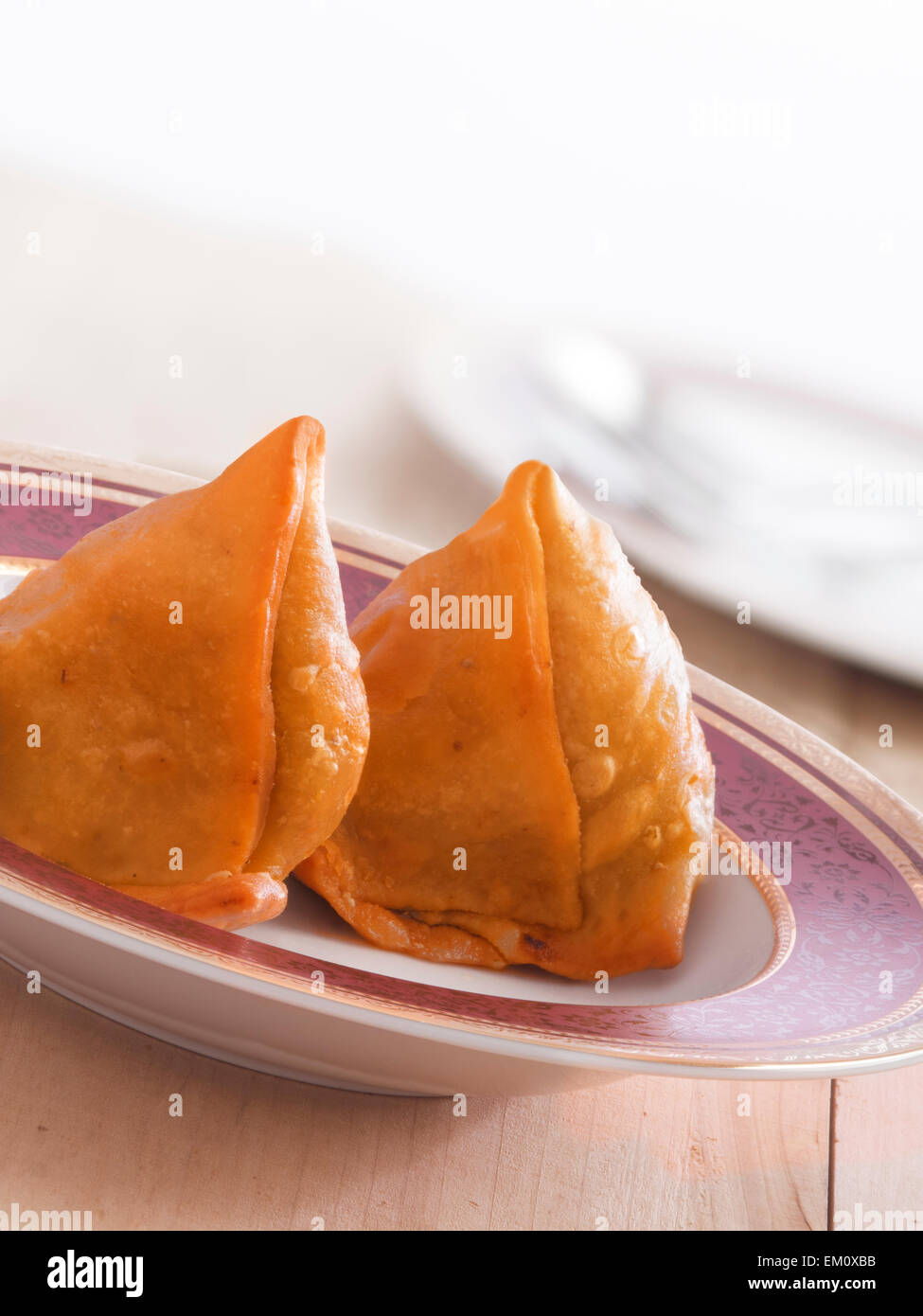 indische samosas Stockfoto