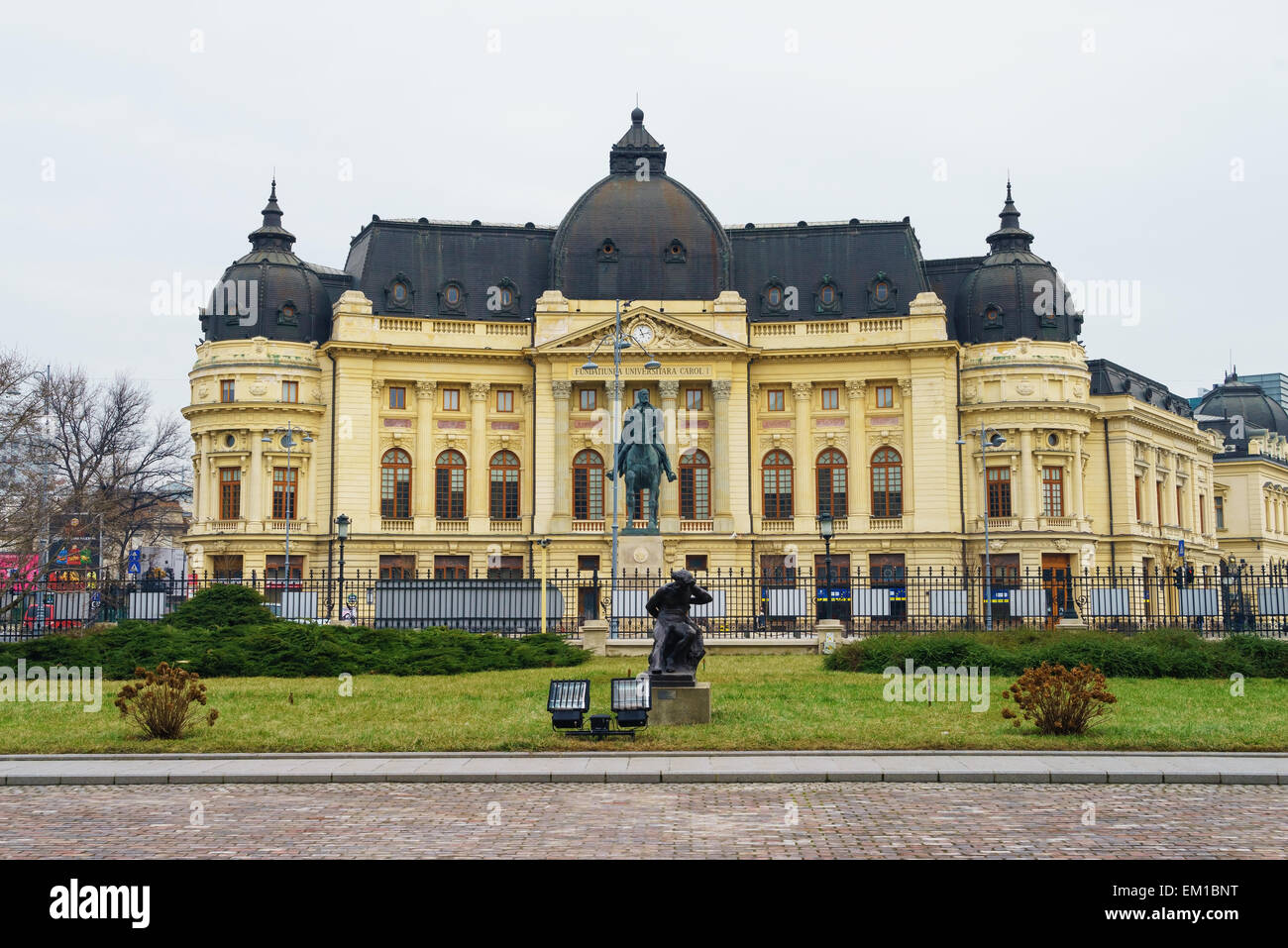 Die Universitätsbibliothek Gebäude in Bukarest, Rumänien. Stockfoto