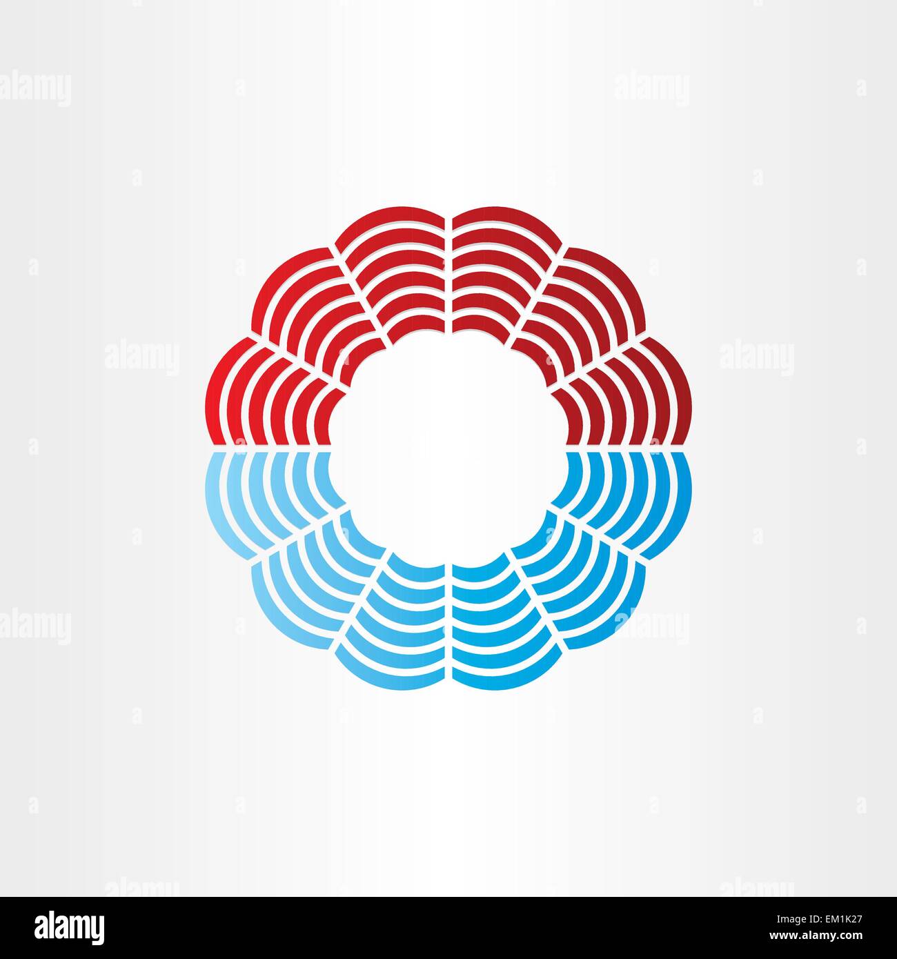 Blume Form abstrakter Kreis Design Element Mosaik Hintergrundbild Stock Vektor