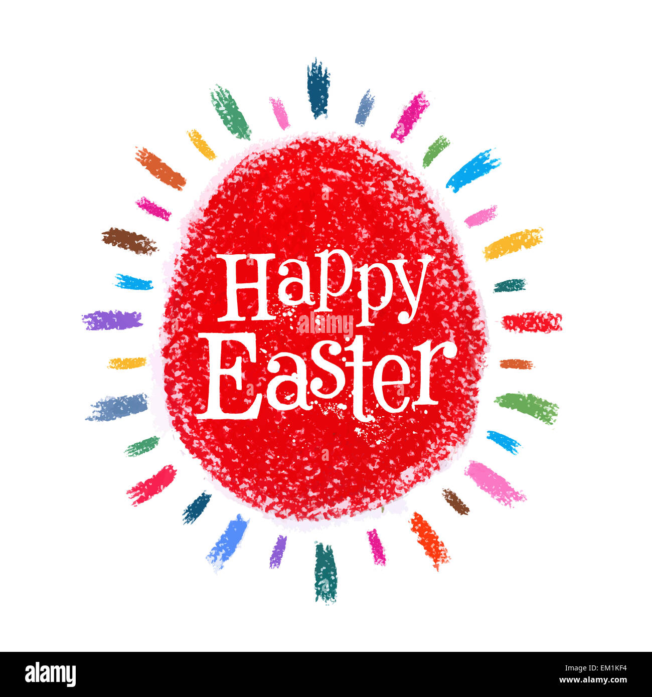 Happy Easter Vektor Logo Design-Vorlage. Symbol für Urlaub oder Grußkarte. Stockfoto