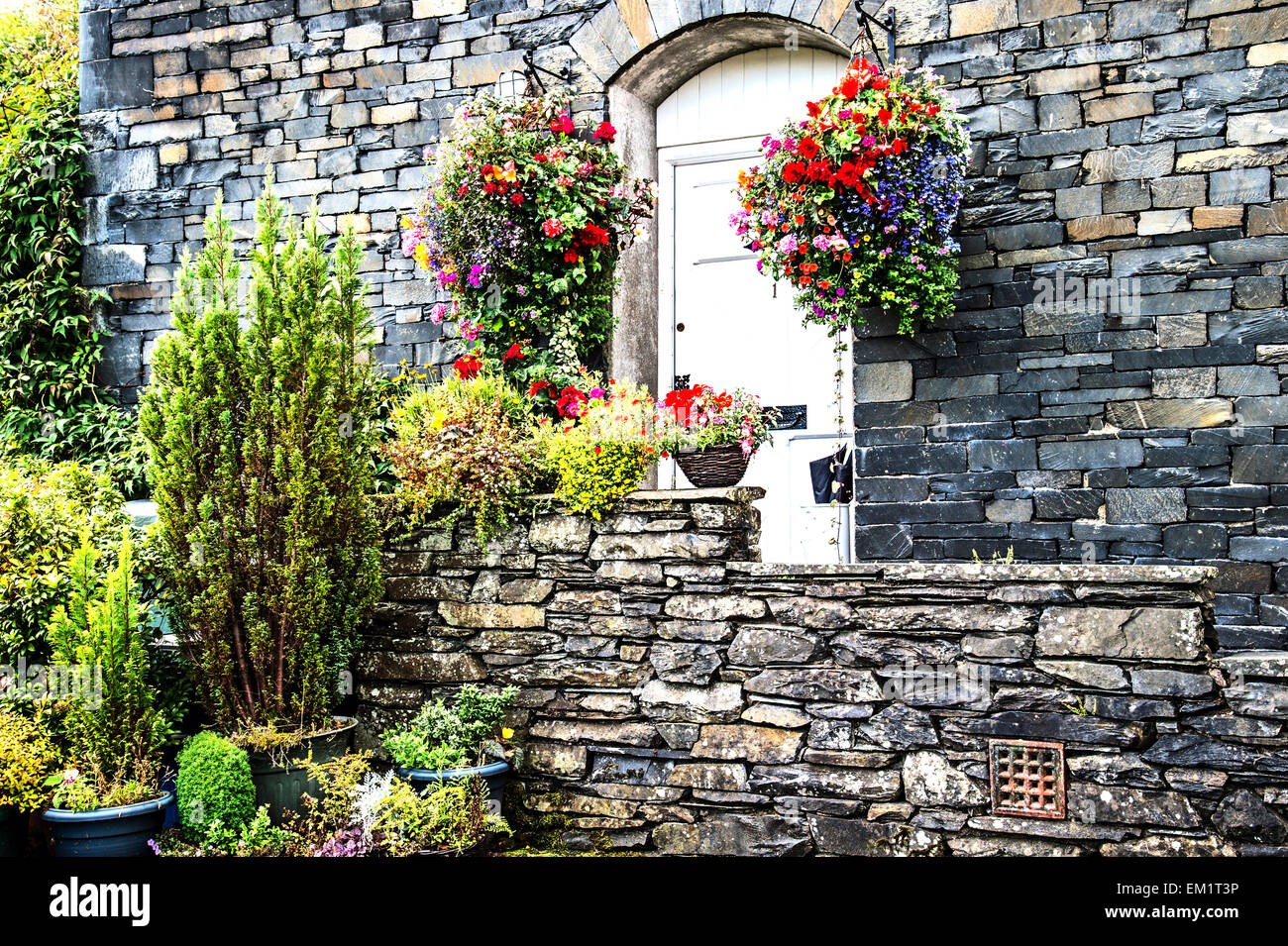 Haus in Hawkshead, Cumbria, Beatrix Potter Land Stockfoto