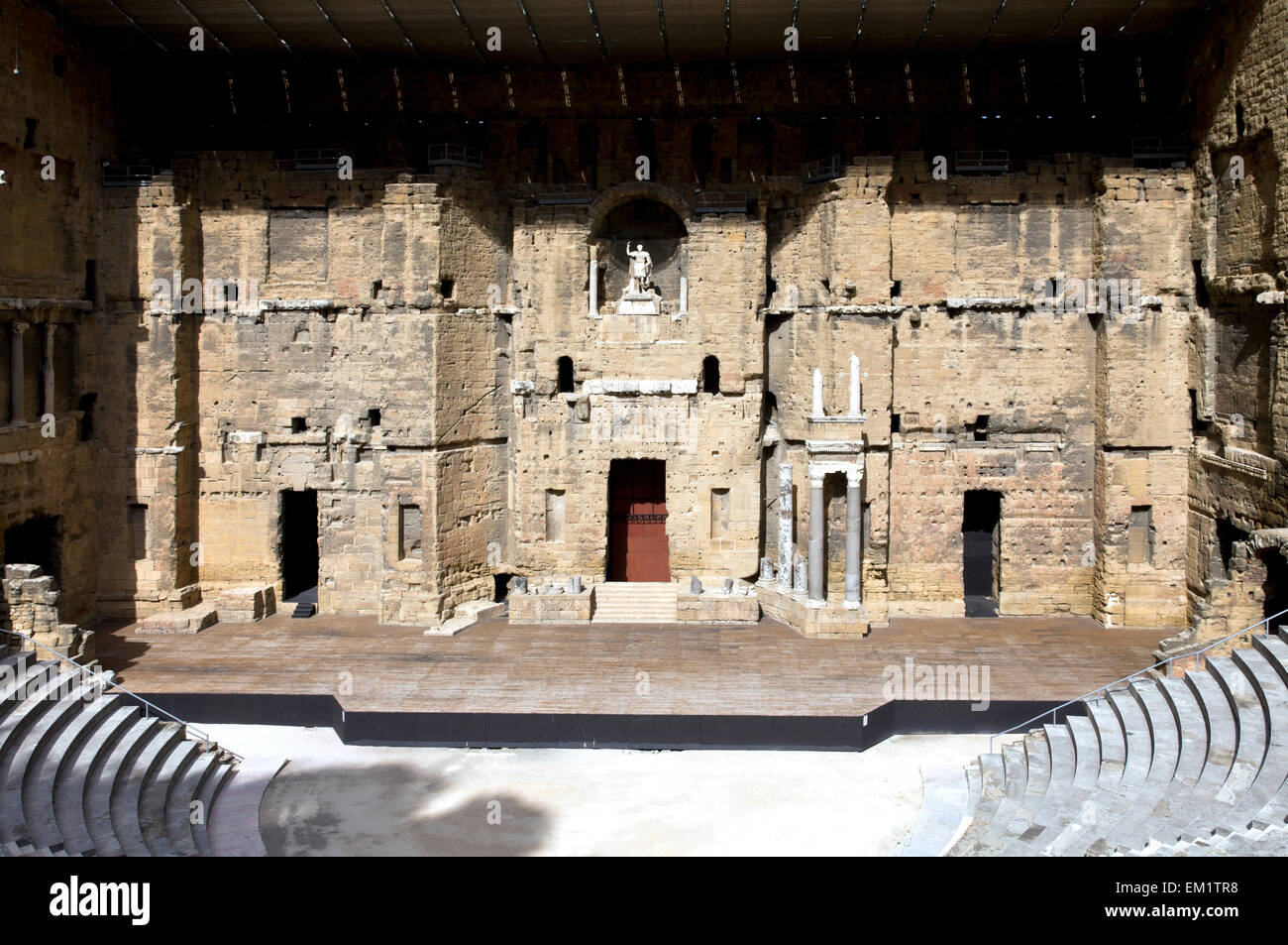Die römische Antike Theater in Orange, Vaucluse-Abteilung, Provence, Frankreich. Stockfoto