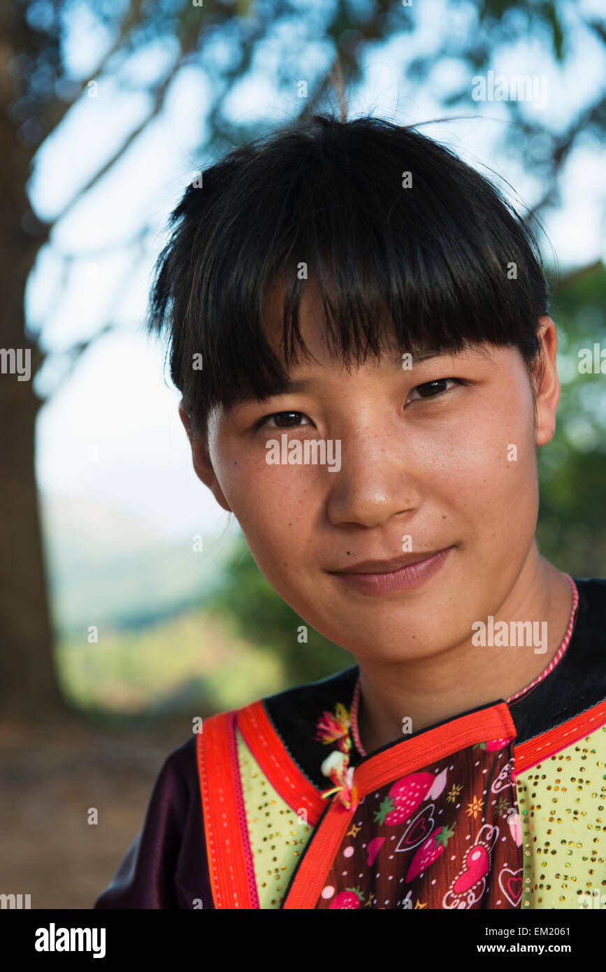 Lisu tribal Mädchen; Wieng Heng, Chiang Mai, Thailand Stockfoto