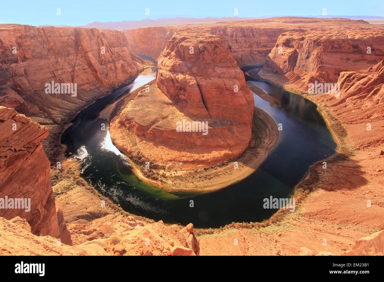 Der Horseshoe Bend gesehen von Aussichtspunkt, Arizona Stockfoto