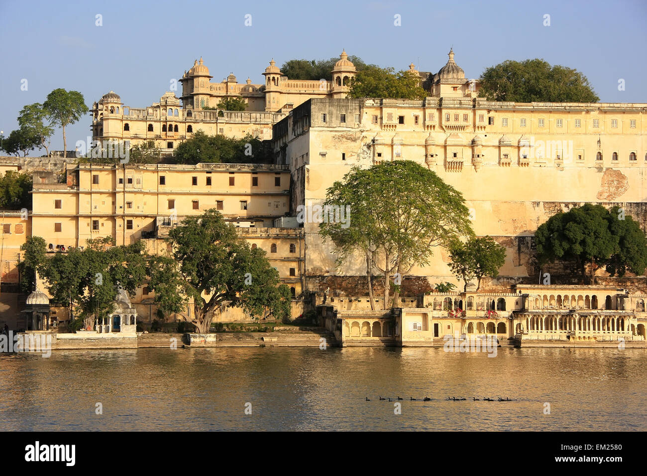 City Palace Komplex, Udaipur, Rajasthan, Indien Stockfoto