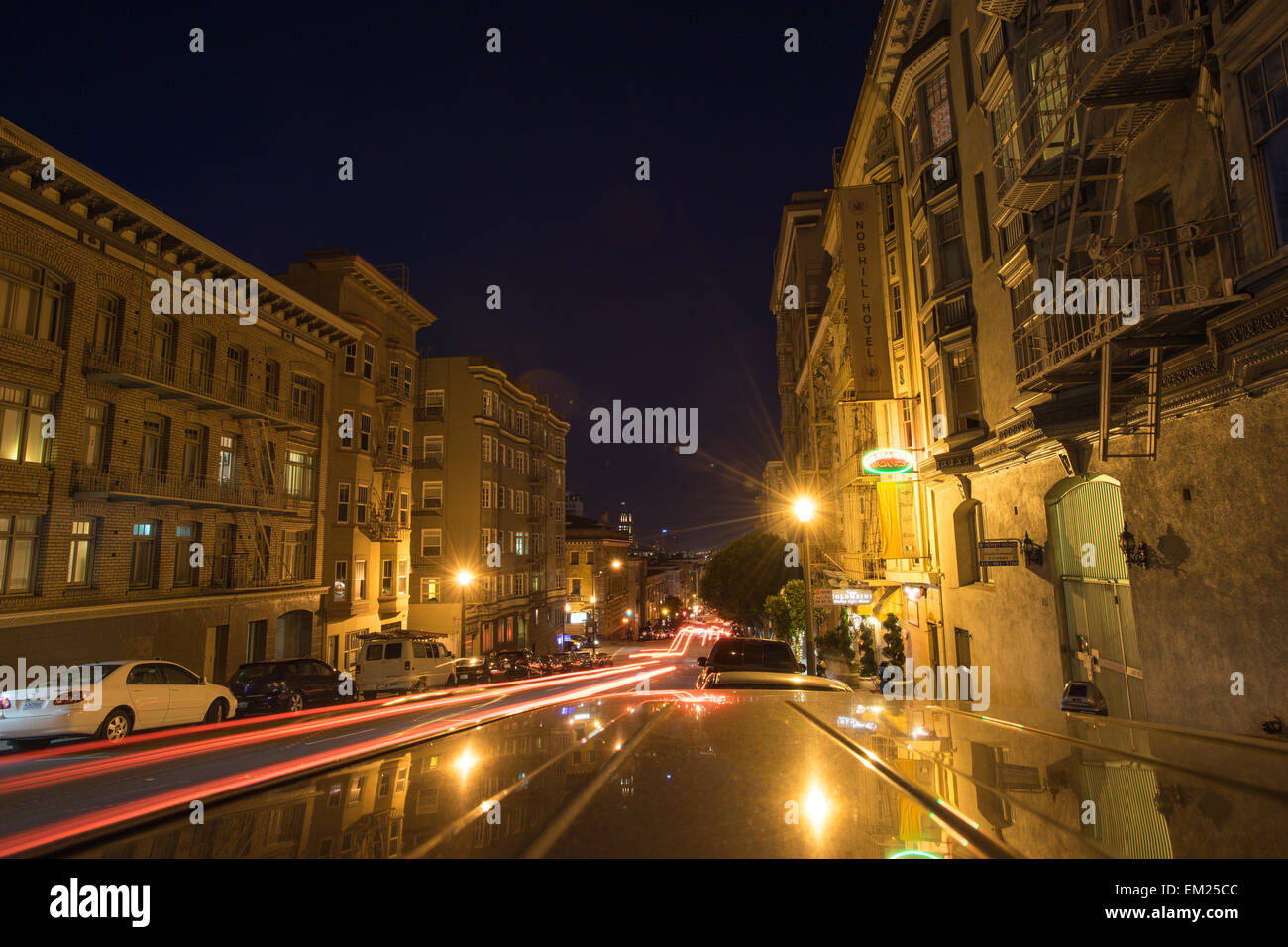 Die Straßen von San Francisco Stadt leichte Wanderwege Stockfoto