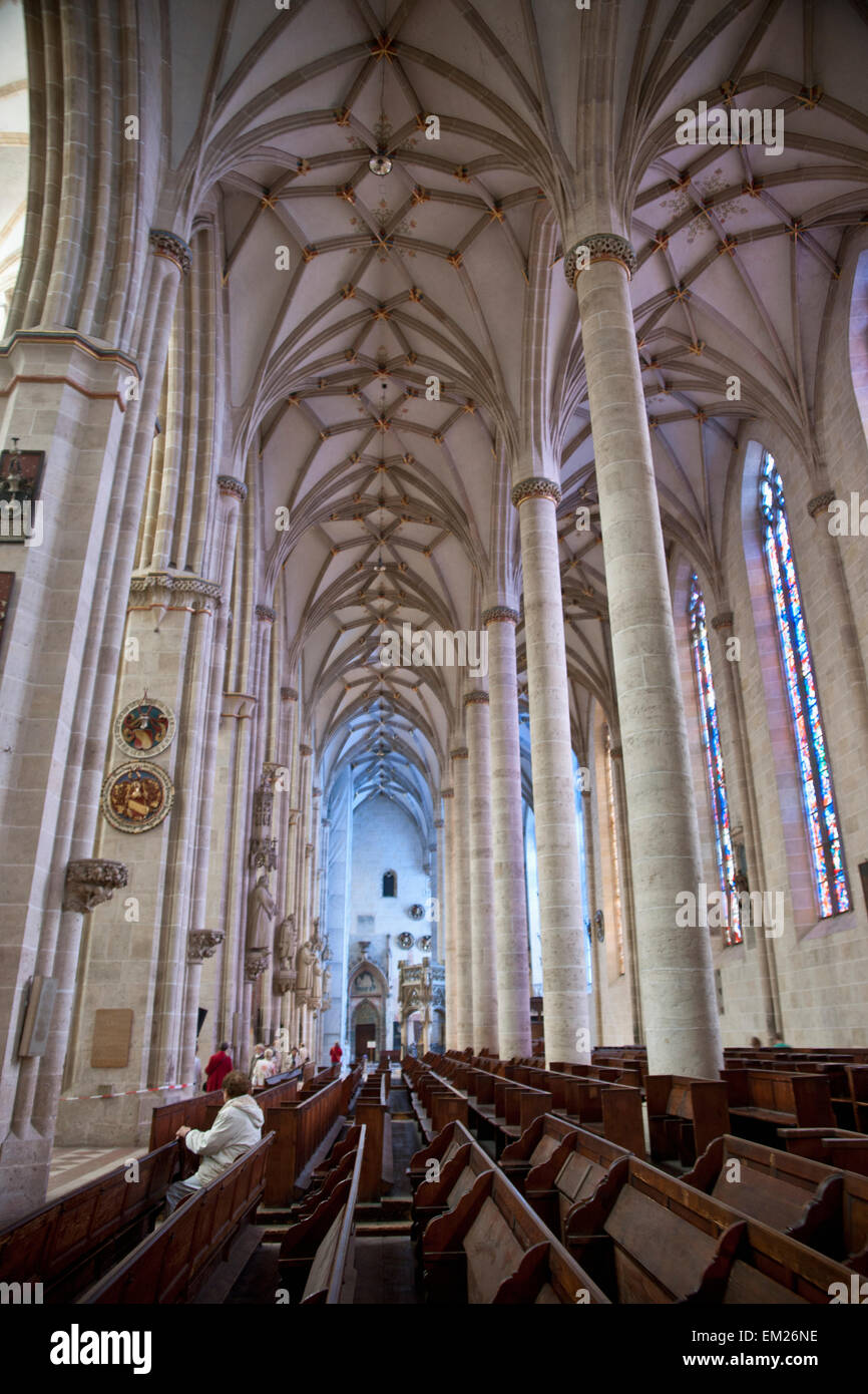 Decke des Ulmer Münsters; Ulm-Baden-Wurtenburg-Deutschland Stockfoto