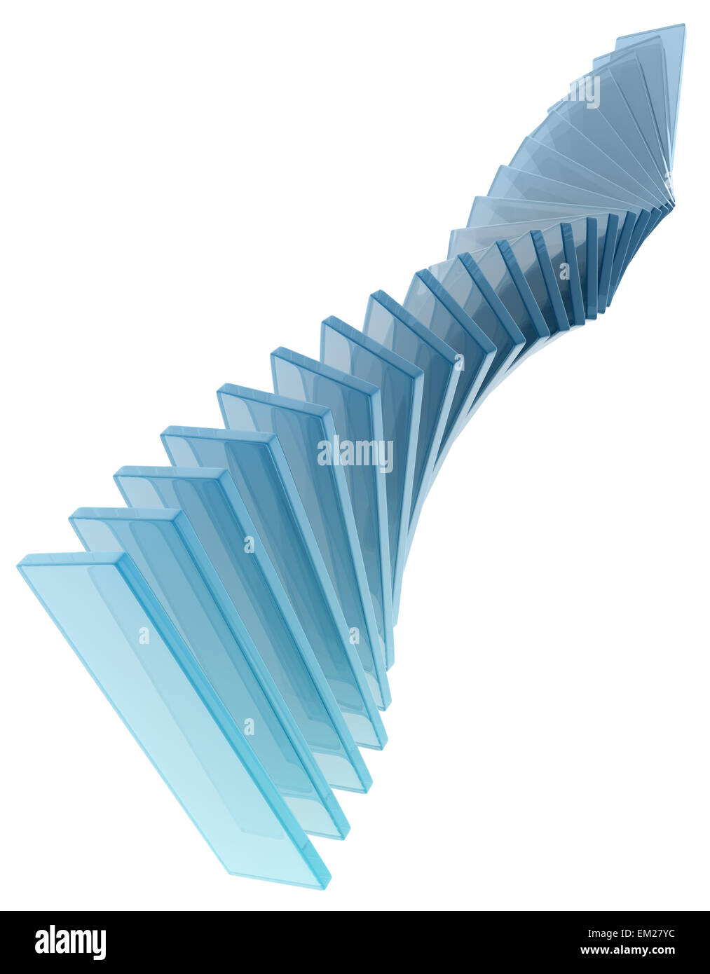 Glas Rechteck auf weißem Hintergrund. Digital erzeugte Bild Stockfoto