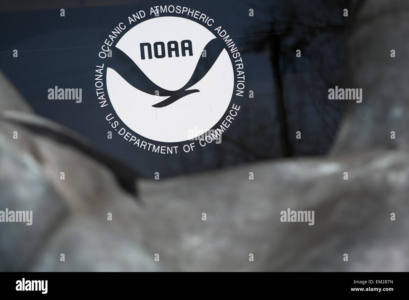 Eine Außenansicht des Hauptsitzes der National Oceanic and Atmospheric Administration (NOAA) in Silver Spring, Maryland. Stockfoto