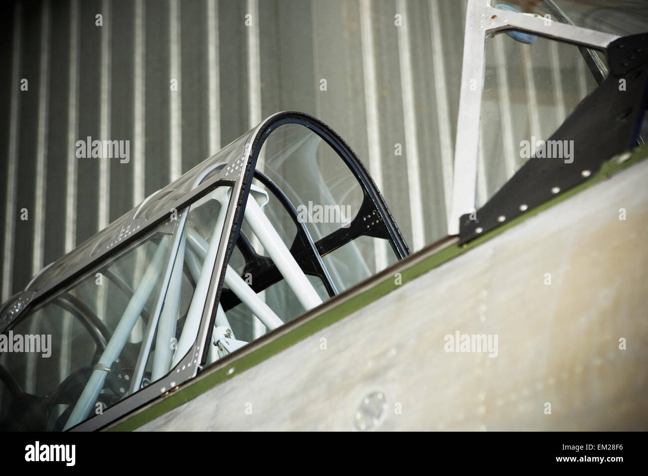 Leere Flugzeug Baldachin und cockpit Stockfoto