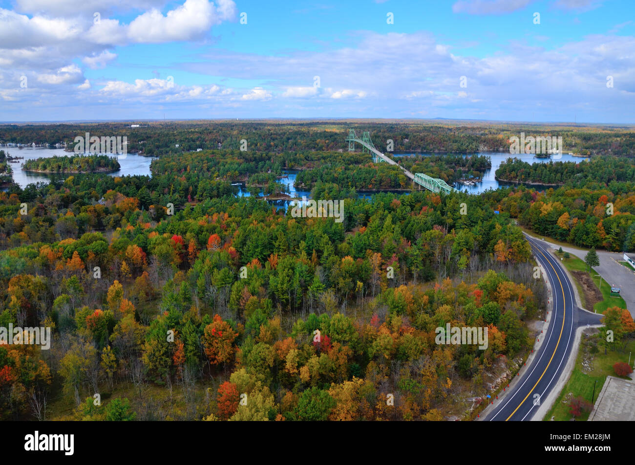 1000 Inseln in Herbstfarben Stockfoto
