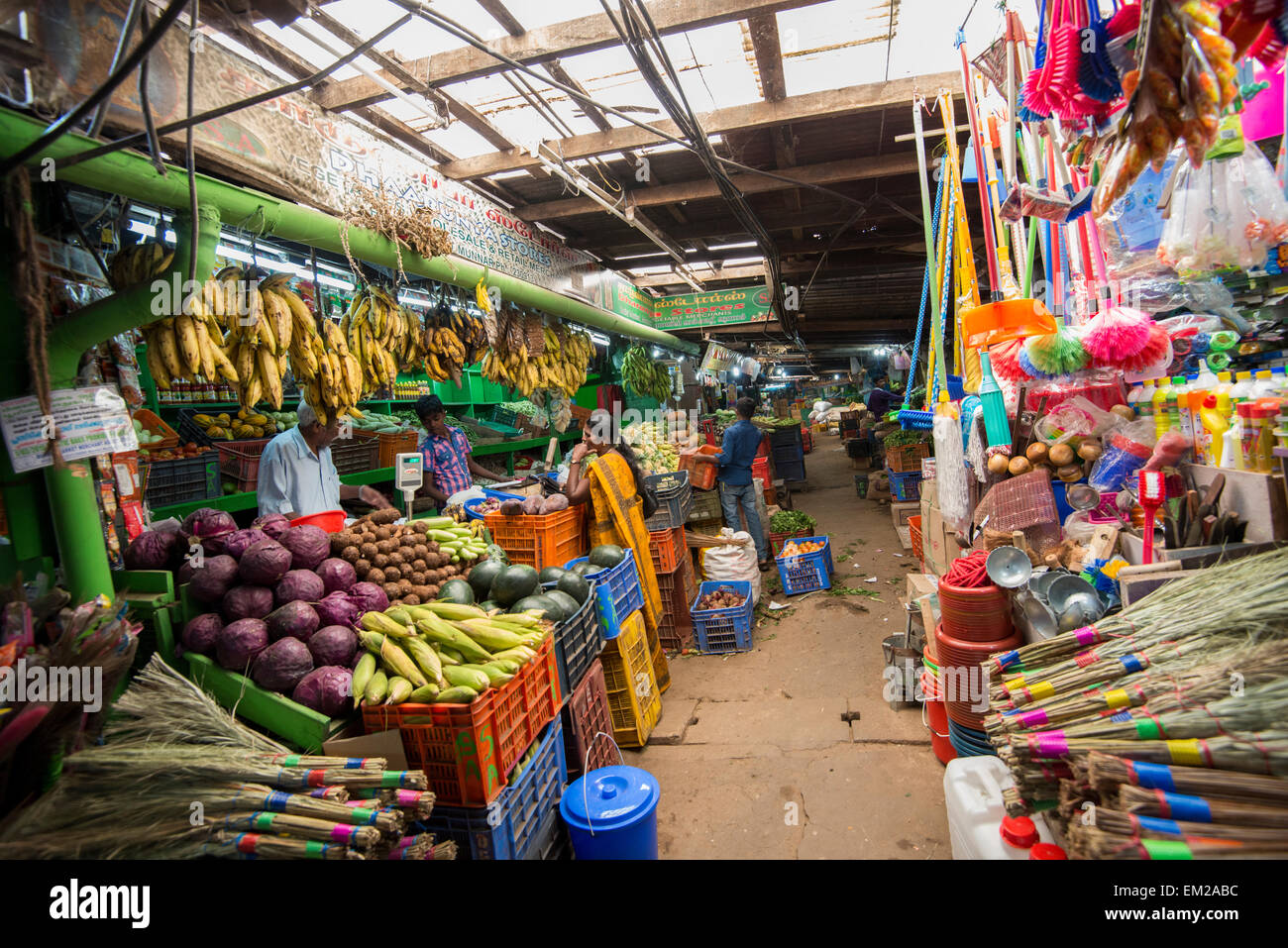 Der Markt in Munnar, Kerala Indien Stockfoto