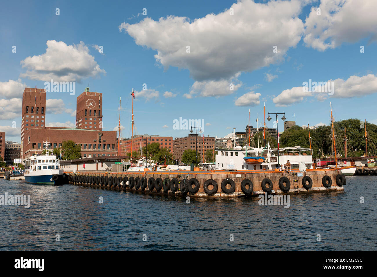 Harbourfront; Oslo Norwegen Stockfoto