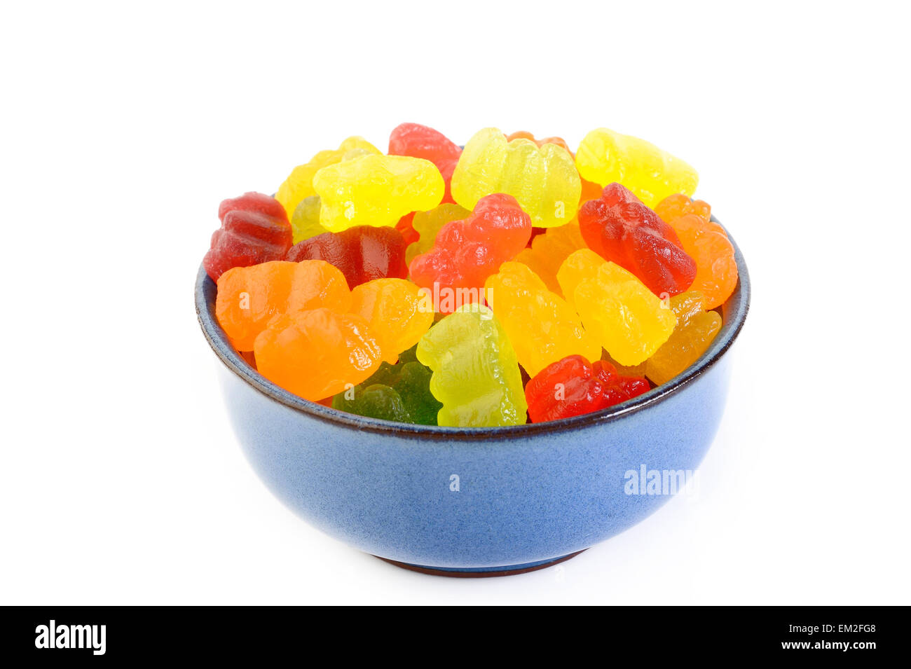 Schüssel mit Gelee Gummibärchen Stockfoto
