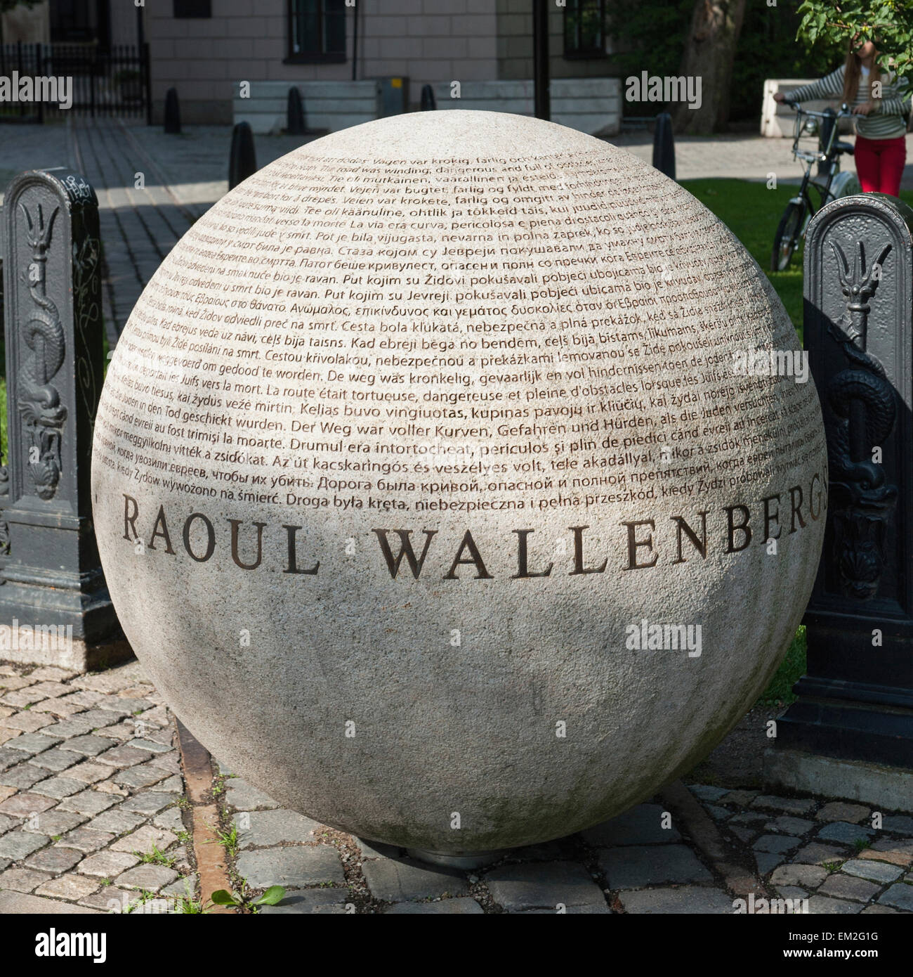 Denkmal für Raoul Wallenberg; Stockholm-Schweden Stockfoto