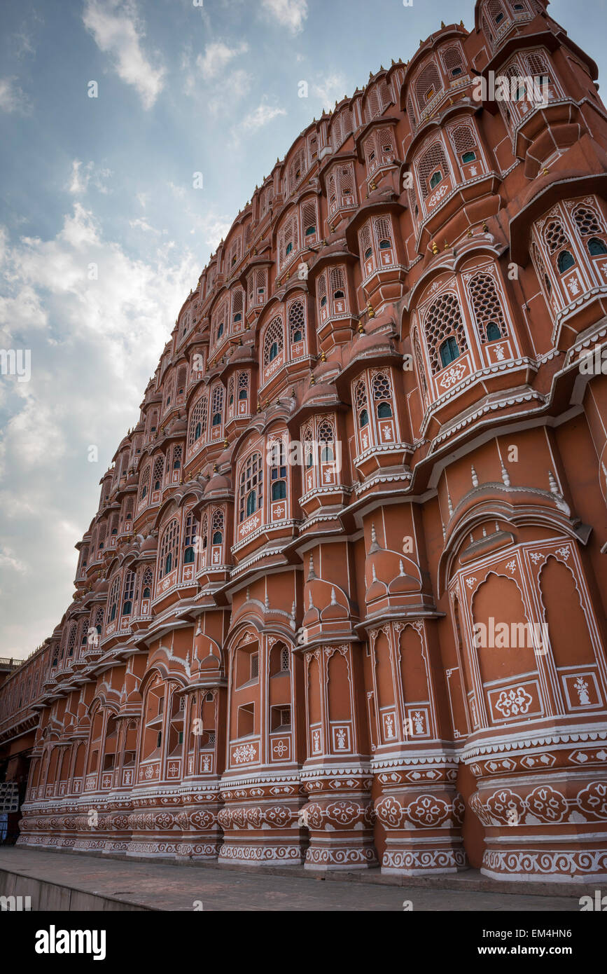 Die Hawa Mahal oder "Palast der Winde" in Jaipur, Rajasthan, Indien Stockfoto
