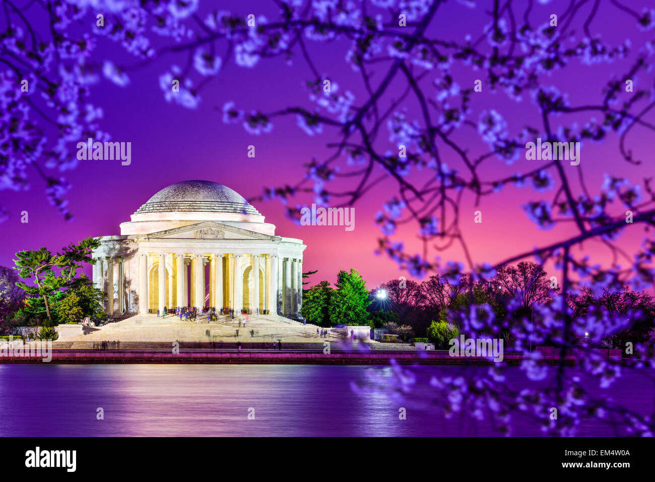 Washington, DC am Jefferson Memorial im Frühjahr. Stockfoto