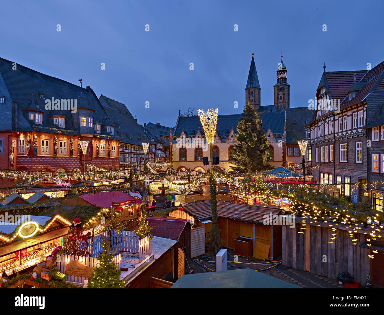Weihnachtsmarkt in Goslar, Deutschland Stockfotografie Alamy