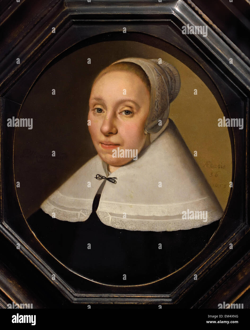 Porträt einer Dame von Pieter Cornelisz. Van Slingeland 1640-1691 Leiden niederländischen Niederlande Stockfoto