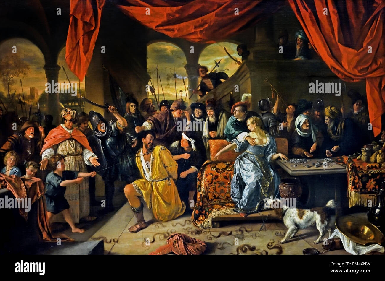 Samson und Delilah 1667-1670 Jan Havickszoon Steen (1626 – 1679) niederländischen Maler 17. Jahrhundert (goldenes Zeitalter) Niederlande Stockfoto