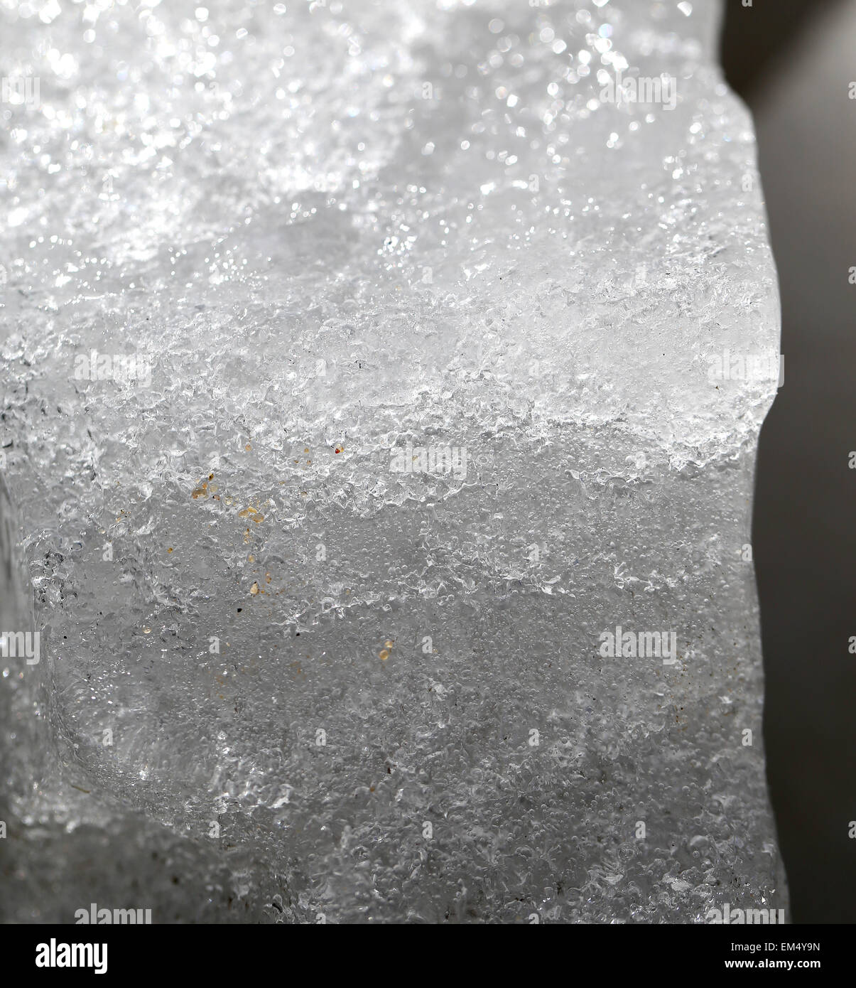 Schöne weiße eine Eis fotografiert hautnah Stockfoto