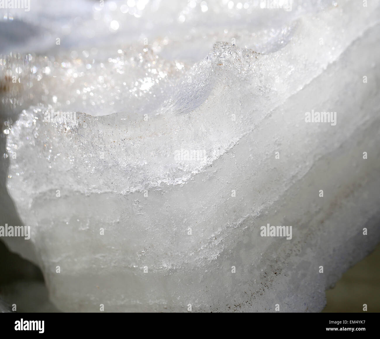 Schöne weiße eine Eis fotografiert hautnah Stockfoto