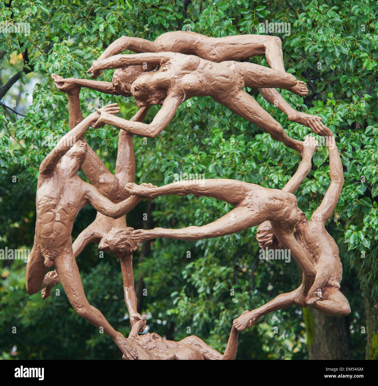 Japan, Nagasaki, Skulptur in Nagasaki Friedenspark Stockfoto