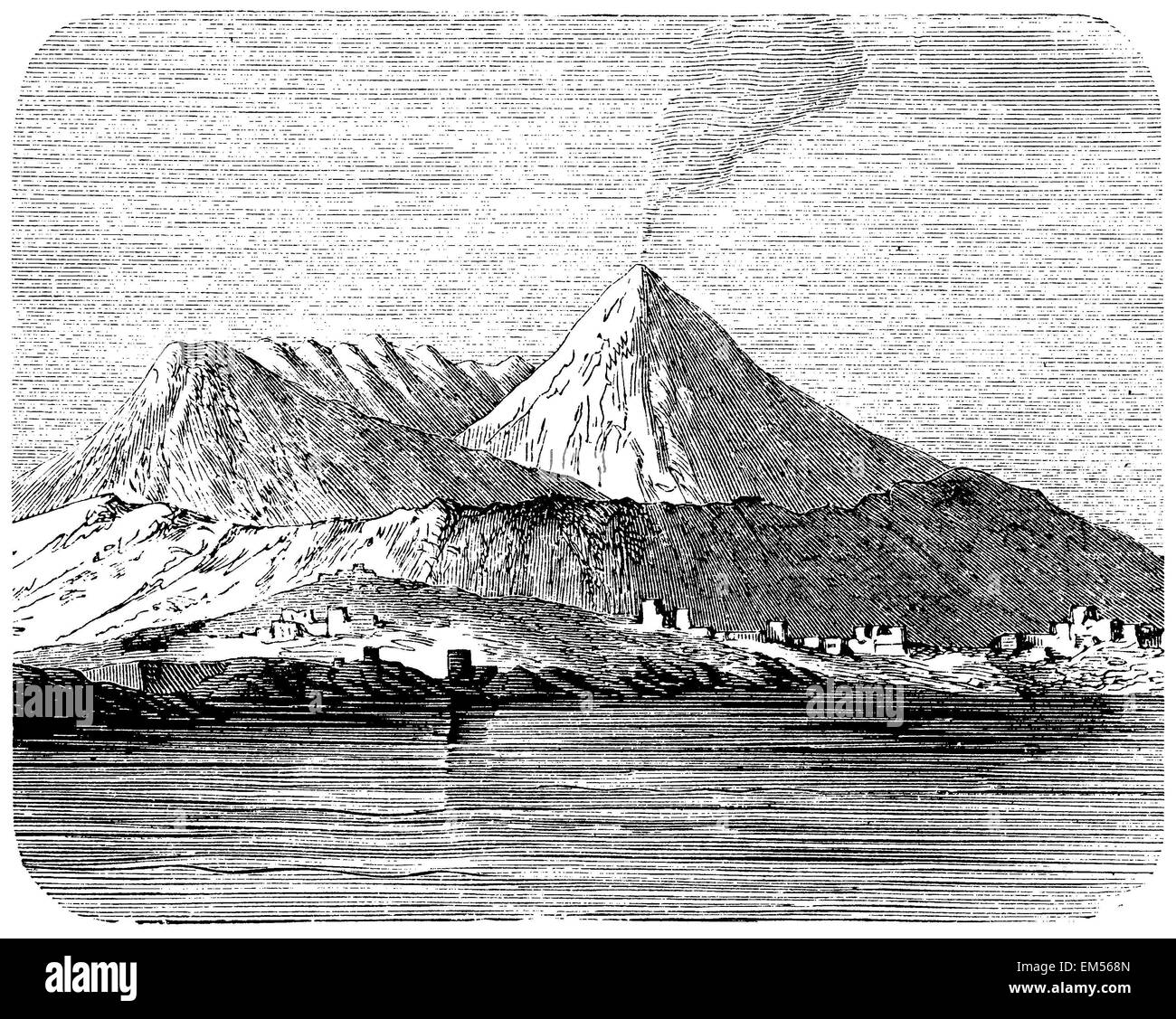 Vesuv nach dem Ausbruch im Jahr 79 n. Chr. Stockfoto