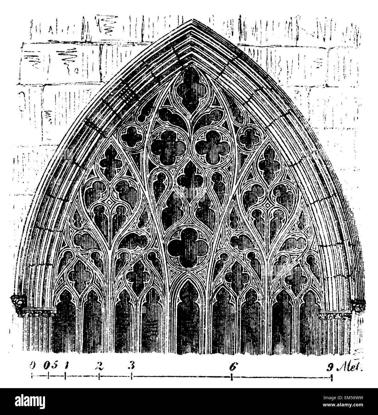 Carlisle Kathedrale: Fenster, floralen Gotik. Englisch-gotischer Architektur. Stockfoto
