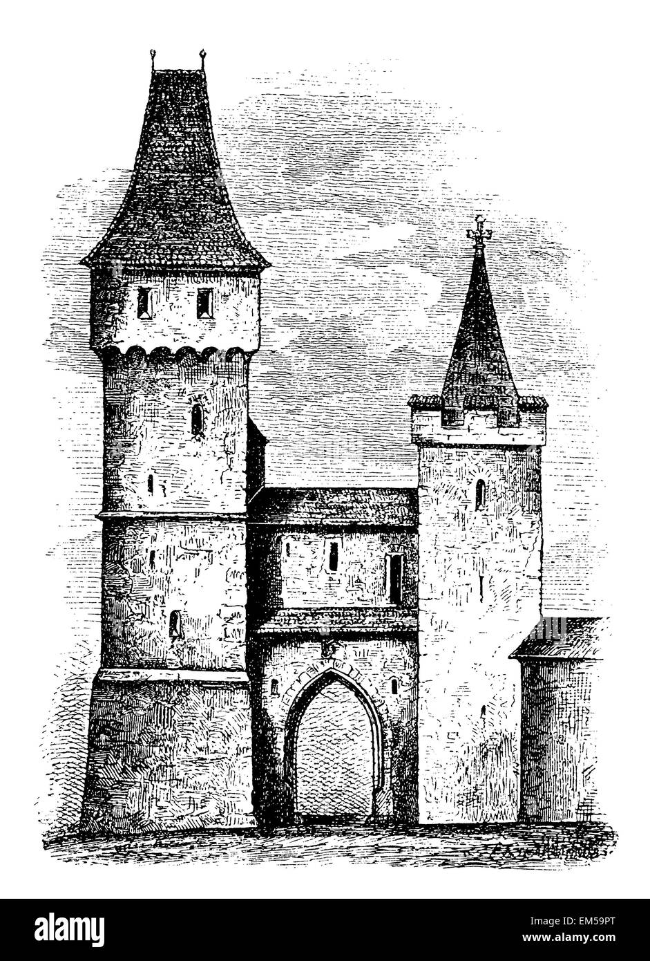 Tor in Hohenmauth in Böhmen Stockfoto
