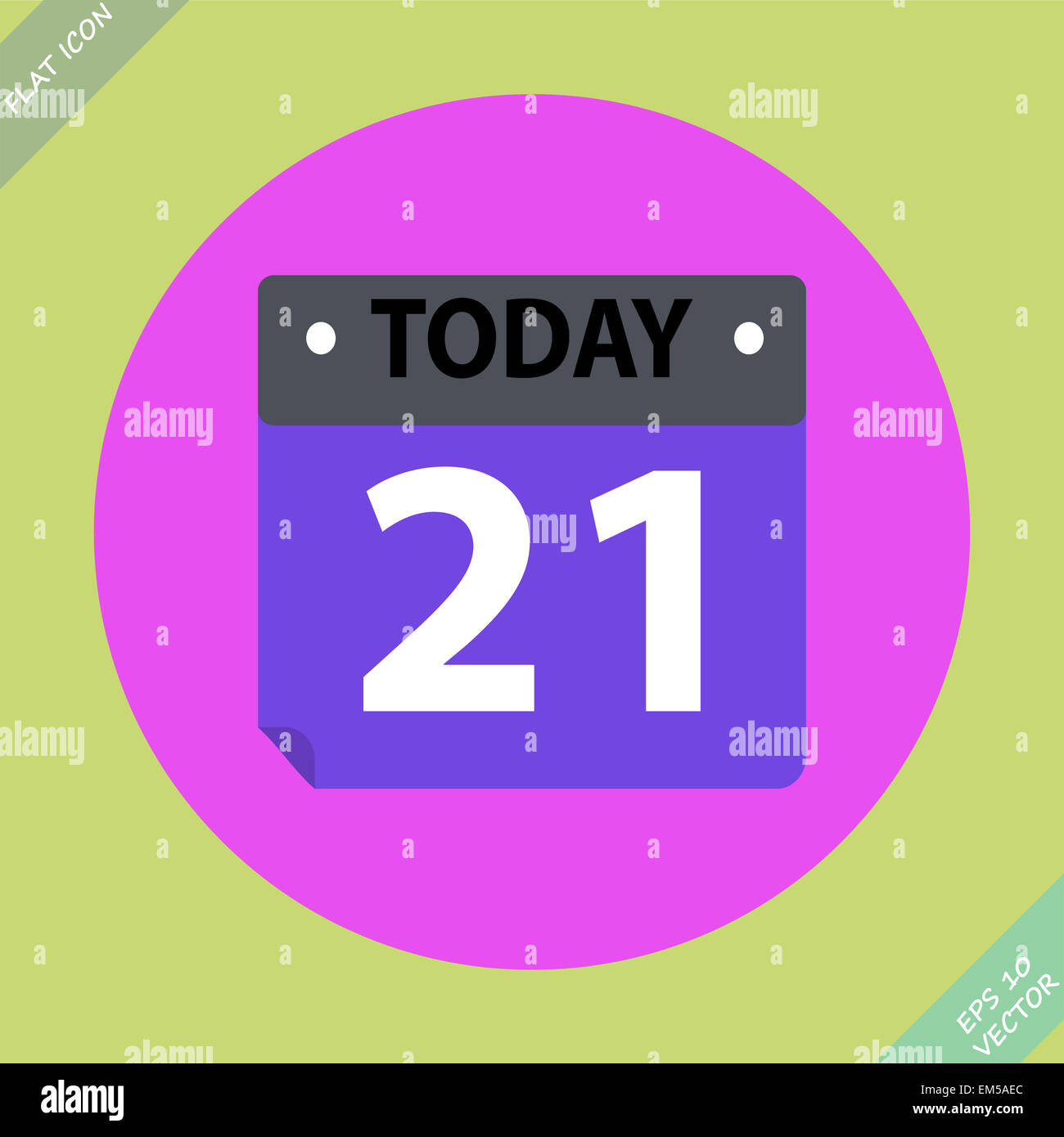 Kalender-Symbol - Vektor-Illustration. Flaches design Stockfoto