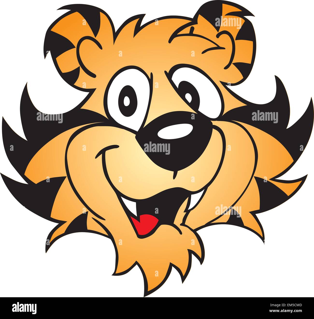 Cartoon-Tiger-Gesicht Stock Vektor