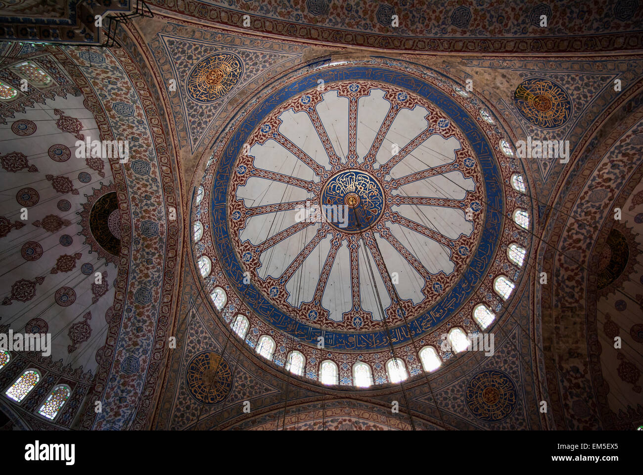 Türkei, Istanbul, die blaue Moschee, Kuppel der Sultan-Ahmet-Moschee Stockfoto