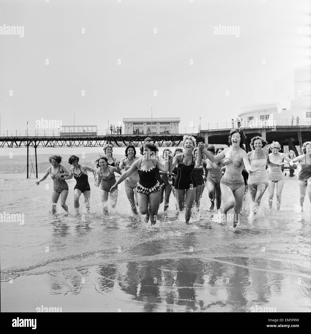 Sonntag bildhaft malerischen Strand Contest. 15. Juli 1958. Stockfoto