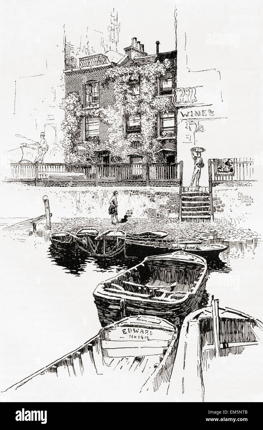 Nr. 118-119, Cheyne Walk, Chelsea, London, England. Die letzten Wohnstätte von Joseph Mallord William "J. M. W." Turner. Stockfoto