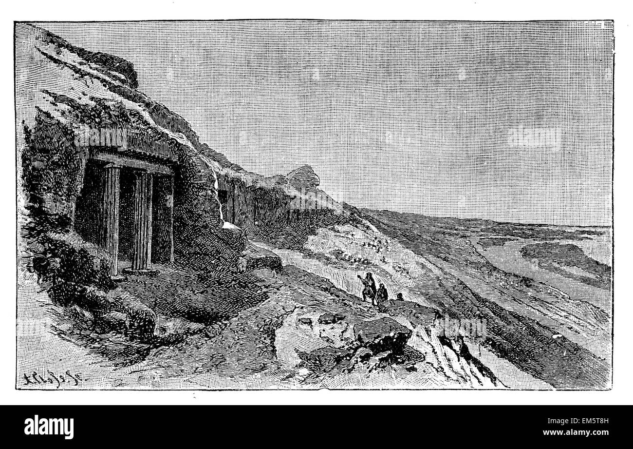 Rock-Grab von Beni Hassan Stockfoto