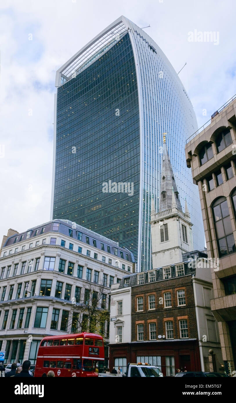 Eine Szene von der City of London, UK. Stockfoto