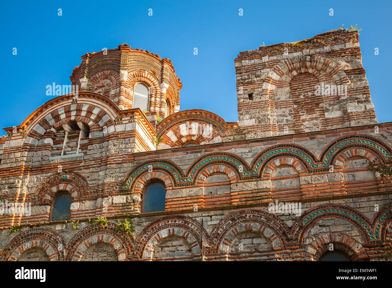 Zerstörte Kirche des Christus Pantokrator, in alte historische Stadt Nessebar, Bulgarien. Schwarzmeer-Küste Stockfoto
