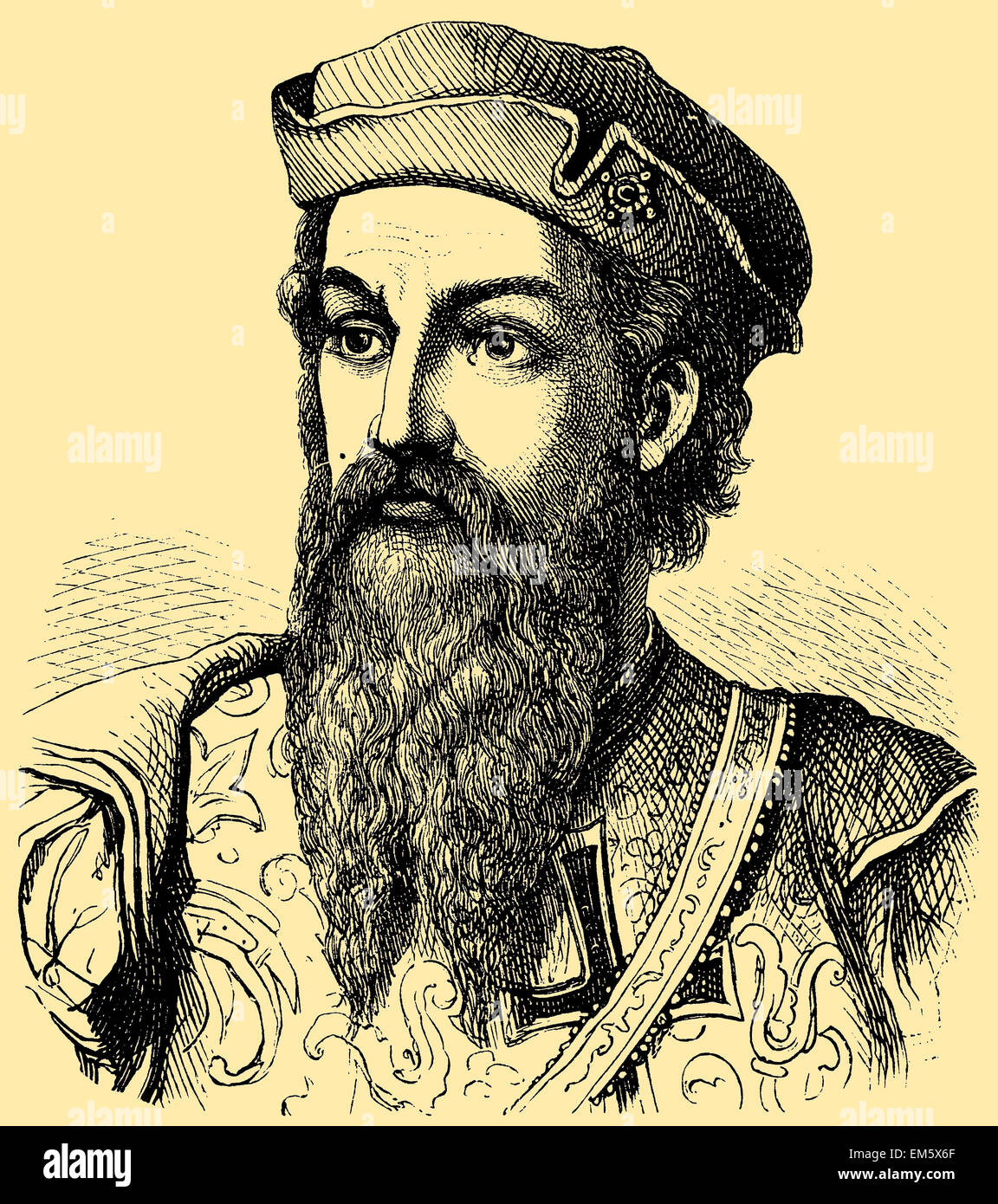 Afonso de Albuquerque (1453 – 1515), portugiesische Fidalgo oder Edelmann, General Marineoffizier, zweiter Gouverneur von Portugiesisch-Indien Stockfoto