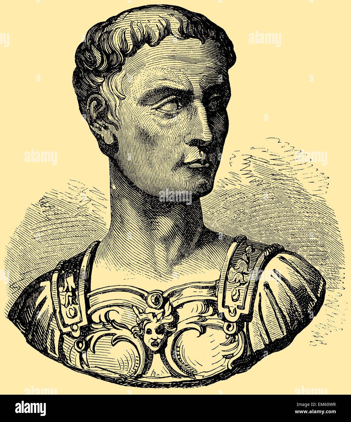 Gaius Julius Caesar (13 Juli 100 v. Chr. – 15. März 44), römischer militärischer und politischer Führer Stockfoto