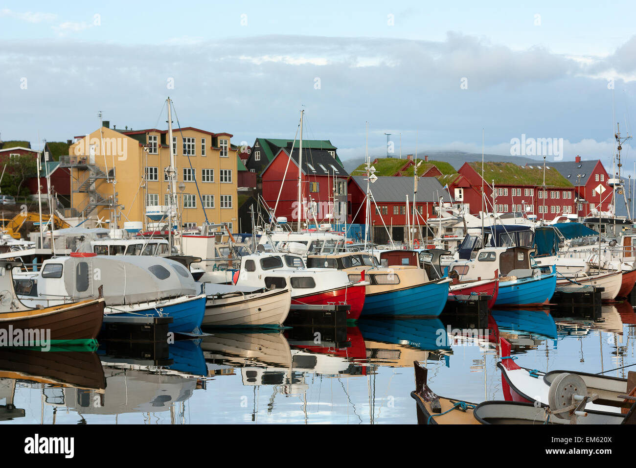 Hafen von Tórshavn, Färöer Inseln Stockfoto