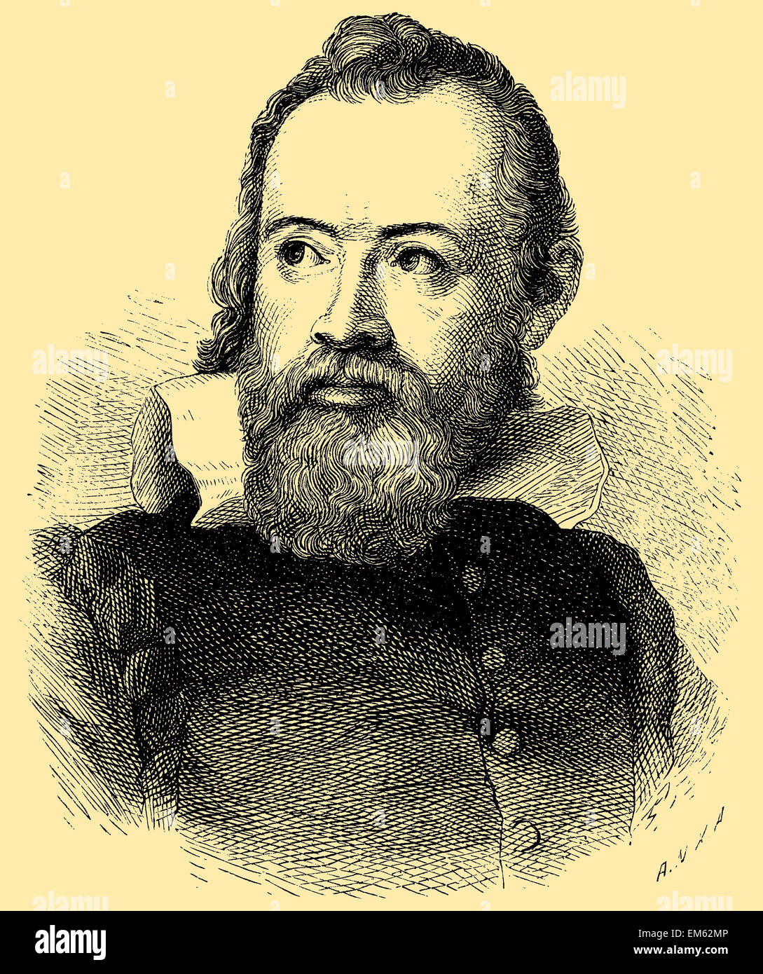 Galileo Galilei (1564-1642), Astronom, Philosoph und Physiker Stockfoto