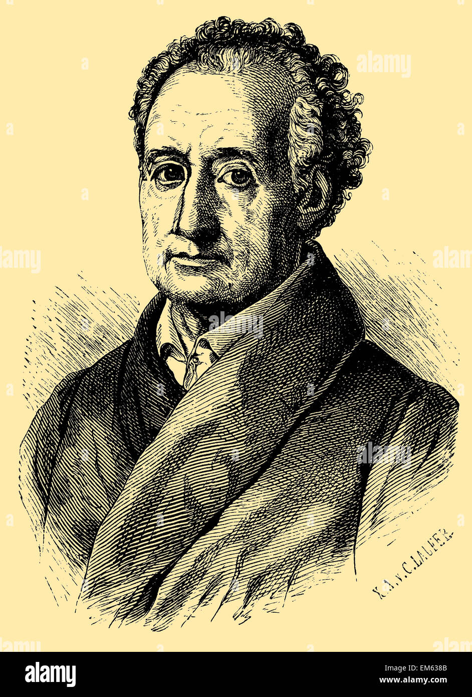 Johann Wolfgang von Goethe (1749 – 1832), deutscher Schriftsteller Stockfoto