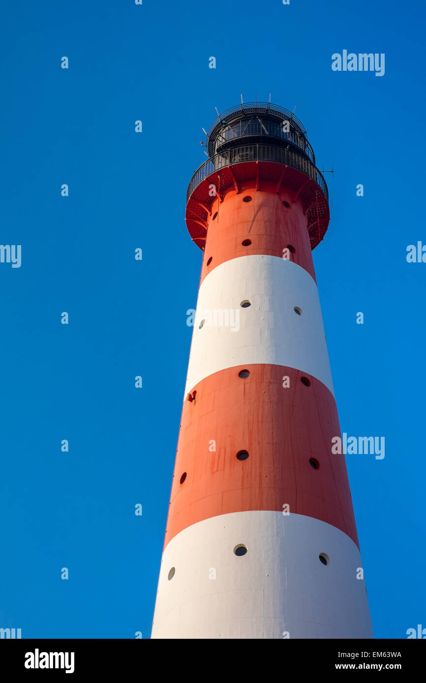 Turm der Westerhever Leuchtturm, Nordfriesland, Deutschland Stockfoto
